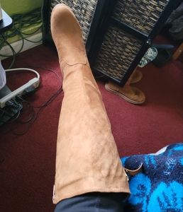 Camel Mid Calf Heel Boot 6.5